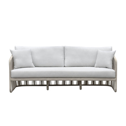 Alexa - Outdoor Seating Sofa With Pillows - White