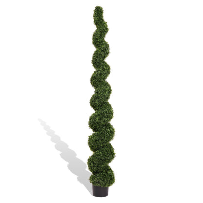 Artificial Outdoor UV Resistant Plastic Boxwood Topiary Spiral Tree
