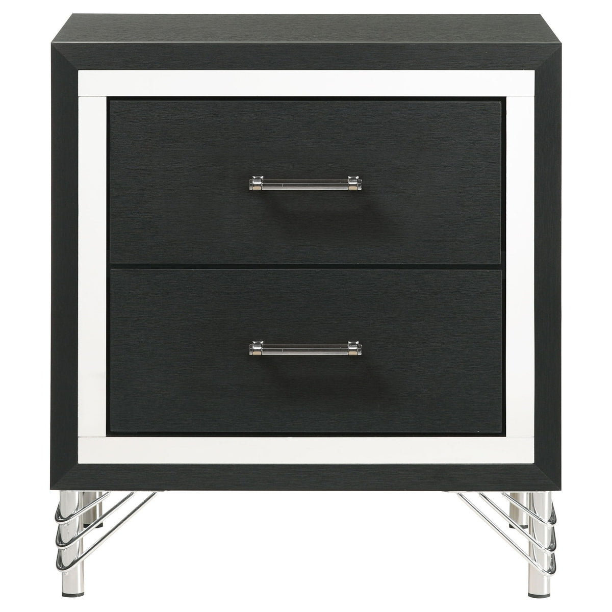 Malcolm - 2 Drawer Nightstand - Black