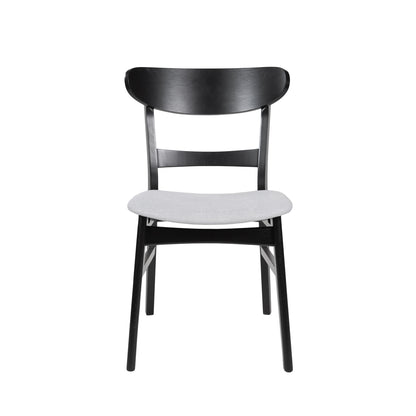 Mid Century Dining Chairs With Cushioned Seats And Wood Frame (Set of 2)