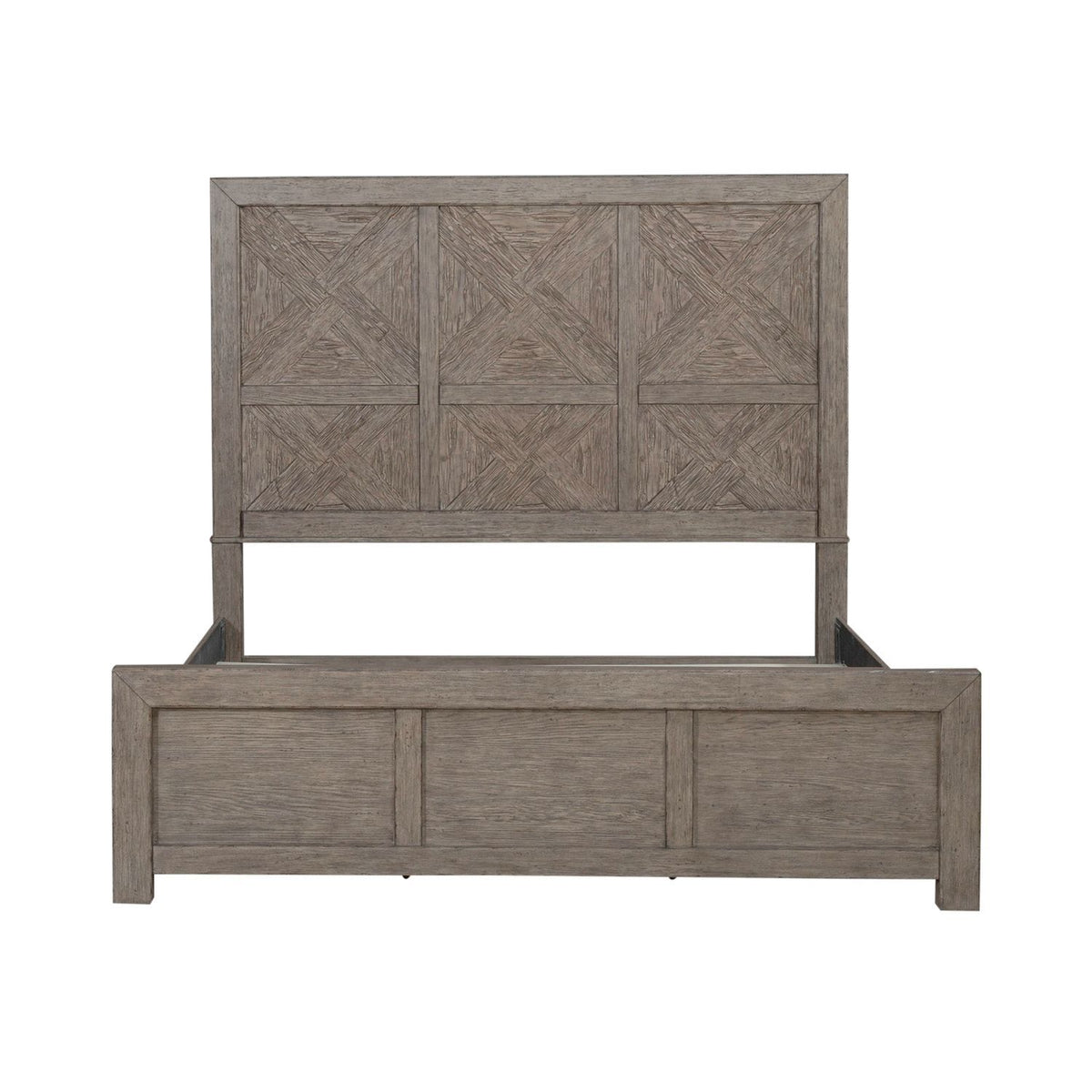 Skyview Lodge - King Panel Bed - Cobblestone