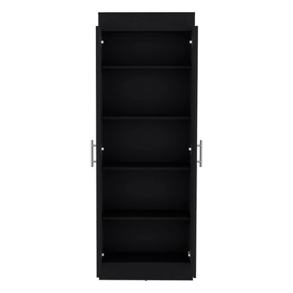 Clinton - Pantry Cabinet Kitchen Storage - Black
