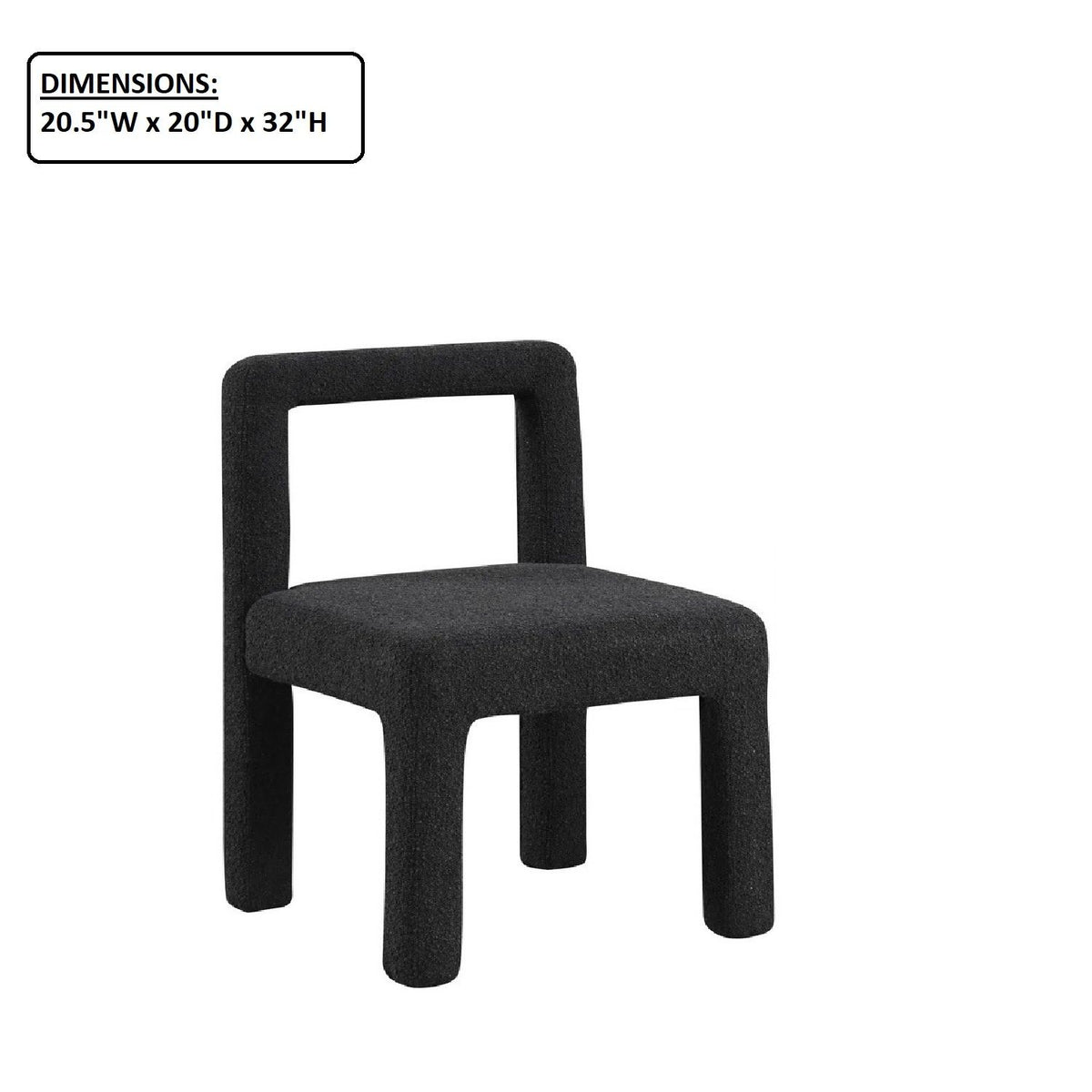 Dining Chairs With Square Open Back (Set of 2)