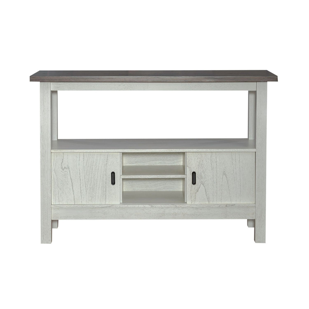Brook Bay - Sideboard - Textured White / Carbon Gray