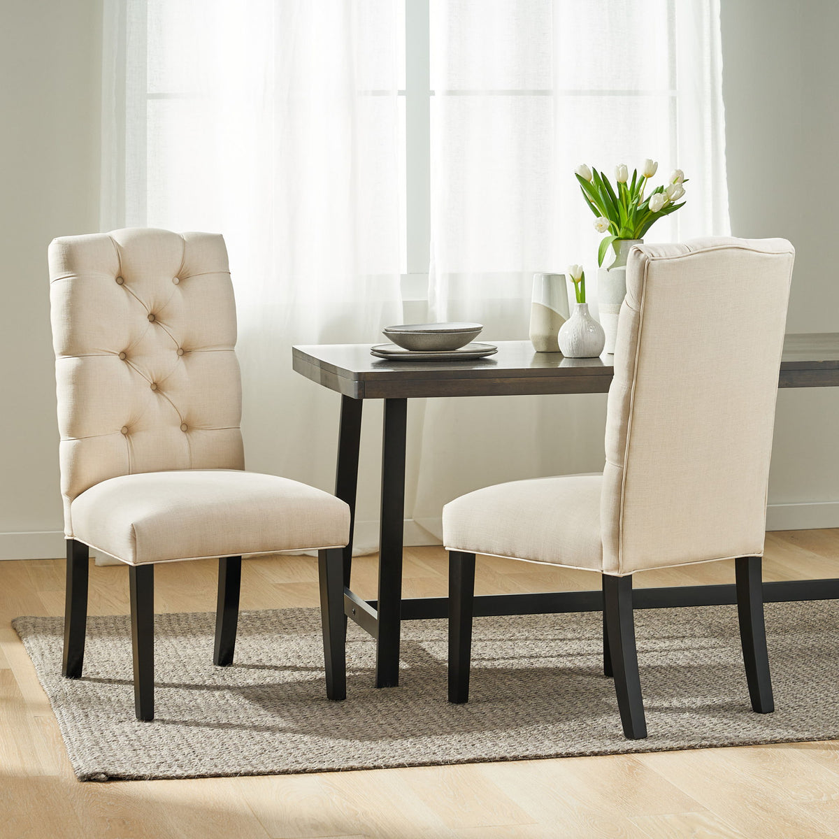Harding - Tufted Dining Chair (Set of 2) - Natural