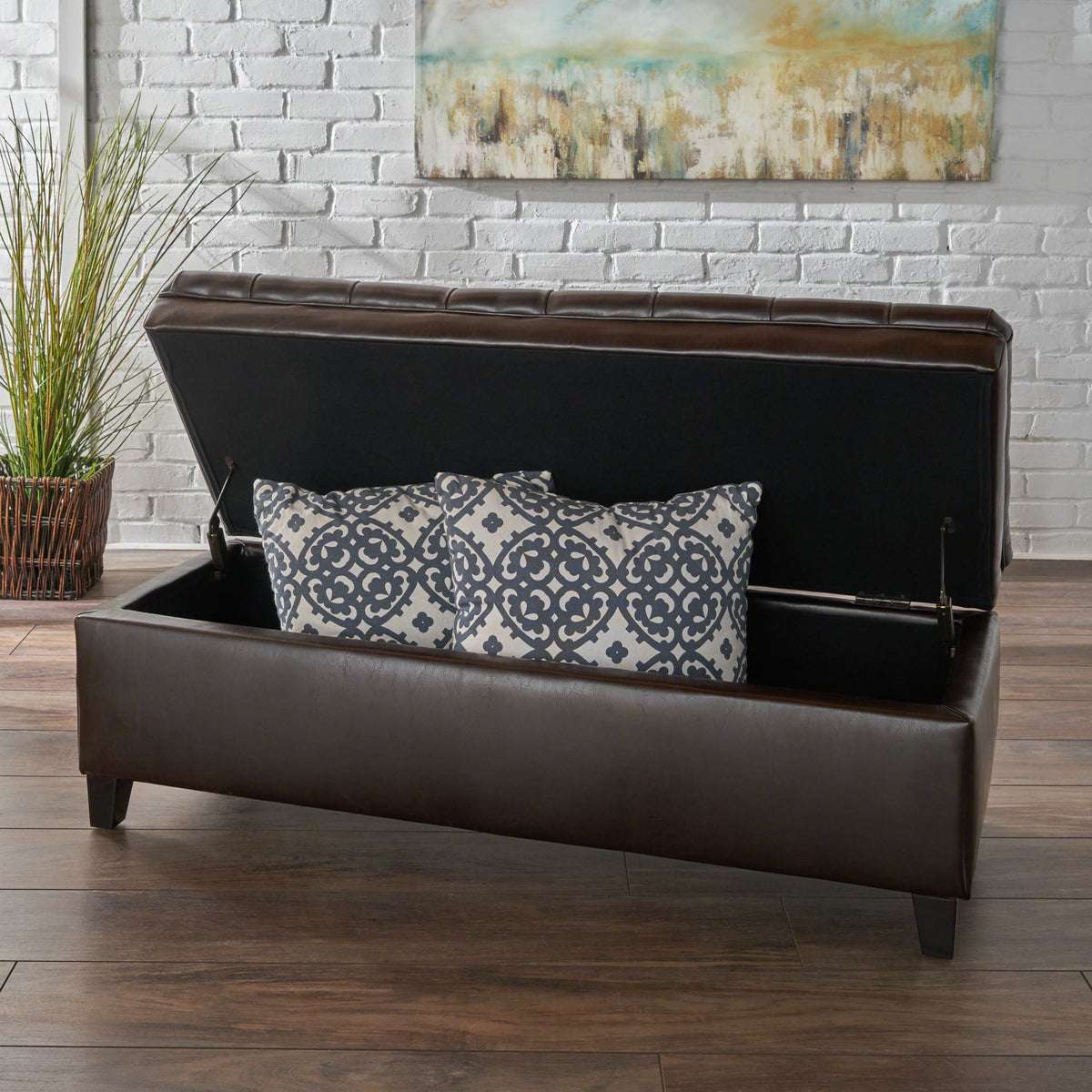 Juliana - Storage Ottoman With Birch Legs