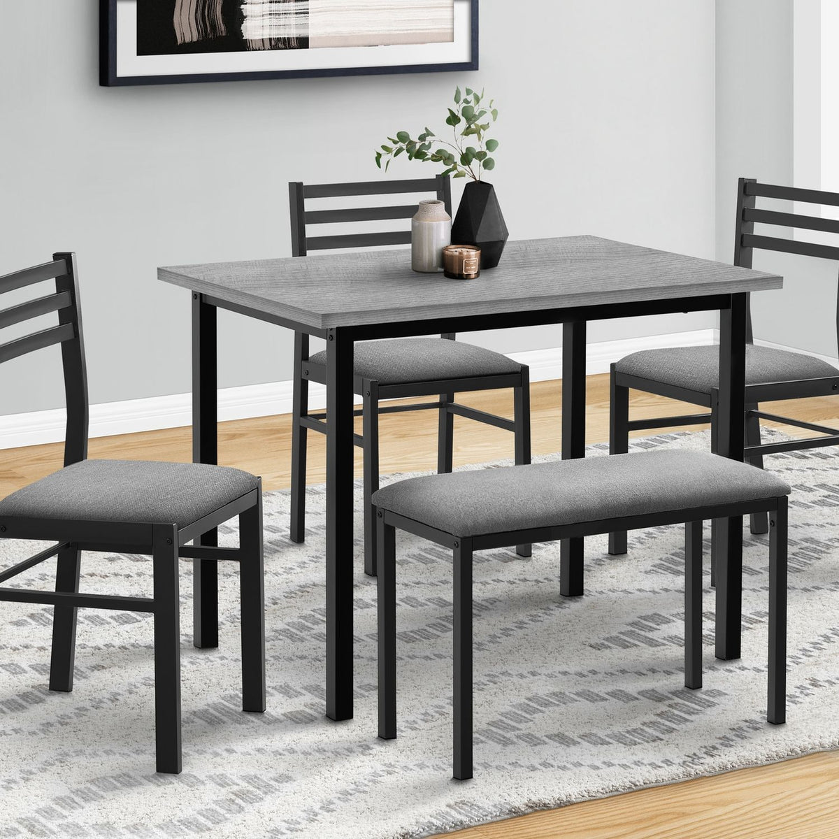 Dining Set, 5 Pieces Set, Rectangular, Small, Contemporary & Modern