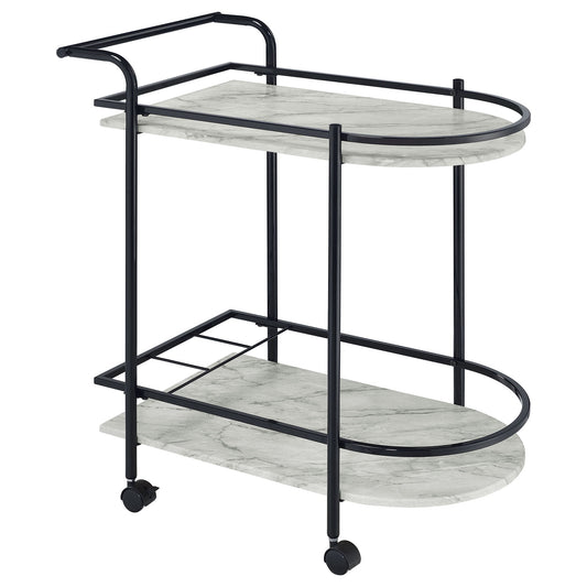 Serving Cart With Wine Rack