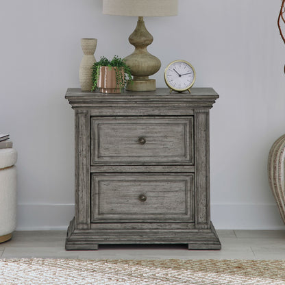 Big Valley - 2 Drawer Night Stand w/ Charging Station