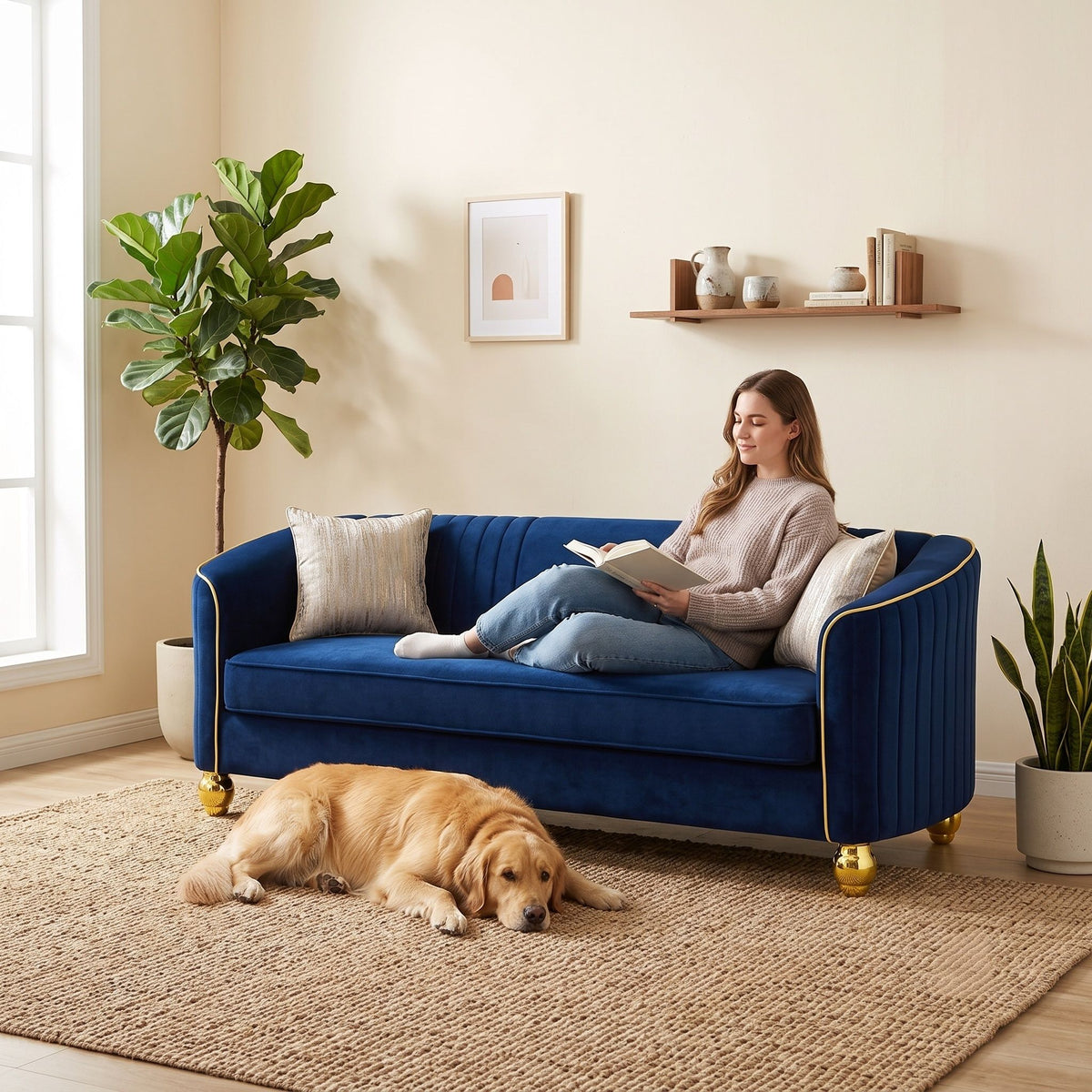 3 Seater Classic Sofa, Living Room Furniture