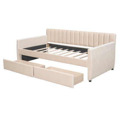 Upholstered Daybed With Slat Support