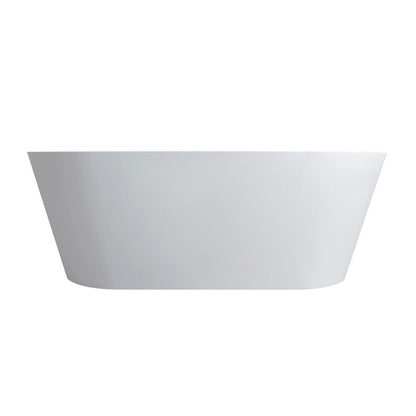Solid Surface Soaking Freestanding Bathtub For Bathroom - Matte White