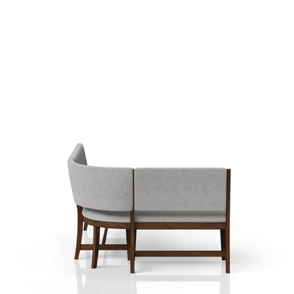 Curved Dining Bench Upholstered Curved Bench - Beige