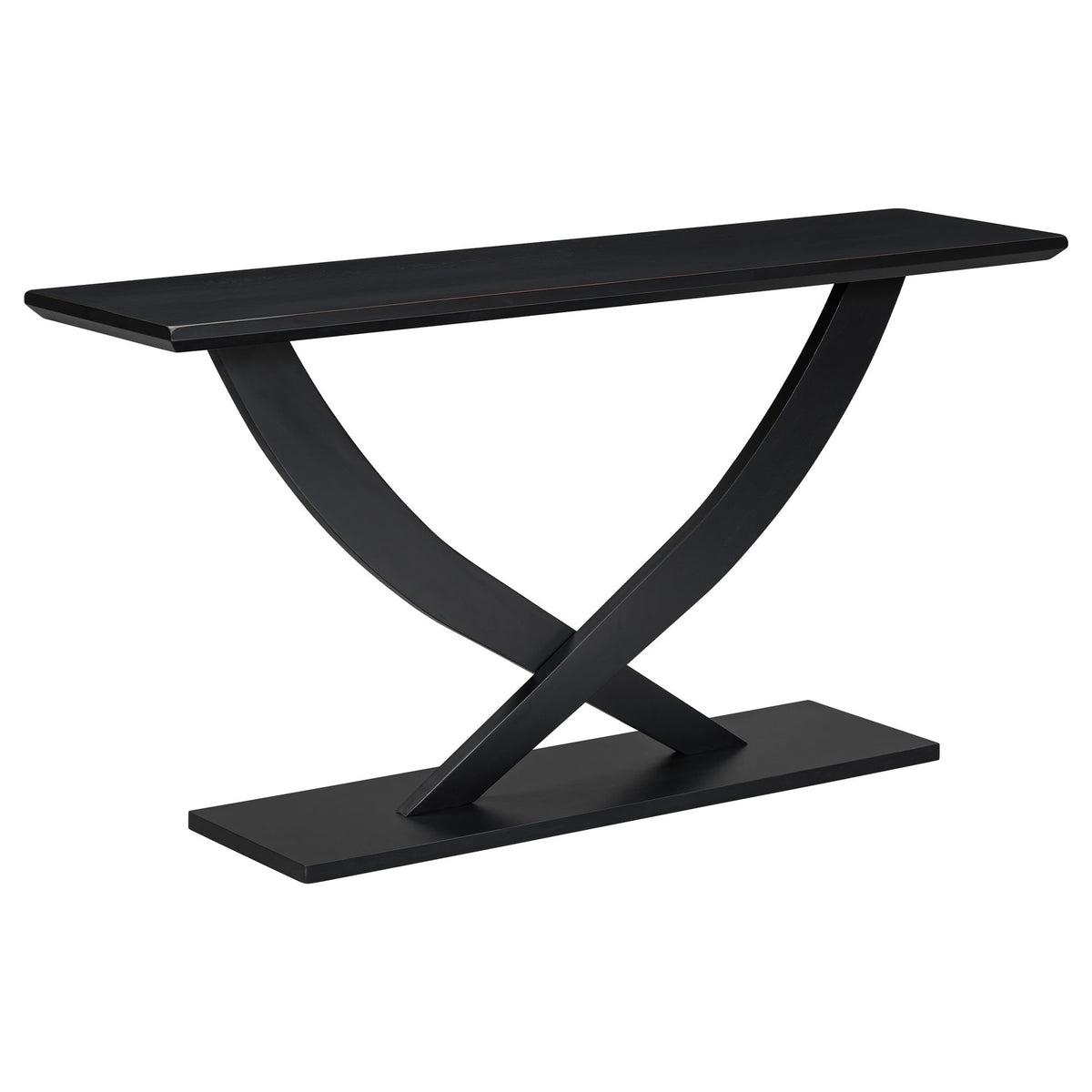 Console Table With Cross Leg Base And Reinforced Support Plate