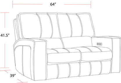 Rockford - Power Reclining Loveseat - Verona Saddle