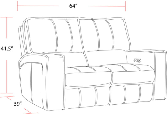 Rockford - Power Reclining Loveseat - Verona Saddle