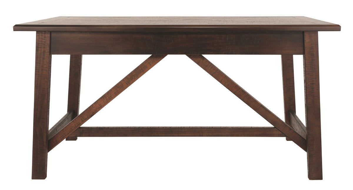 Baldridge - Home Office Large Leg Desk - Rustic Brown