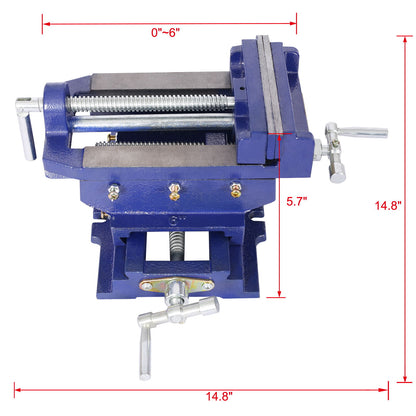 Industrial Quality Cross Slide Vise, Drill Press Metal Milling 2 Way X - Y