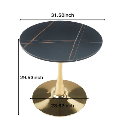 Mid-Century Tulip Table With Round Top, Pedestal Base