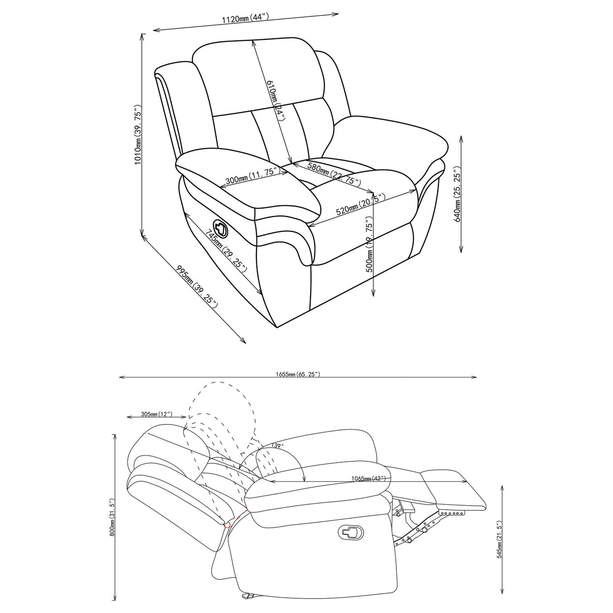 Pannen - Glider Recliner