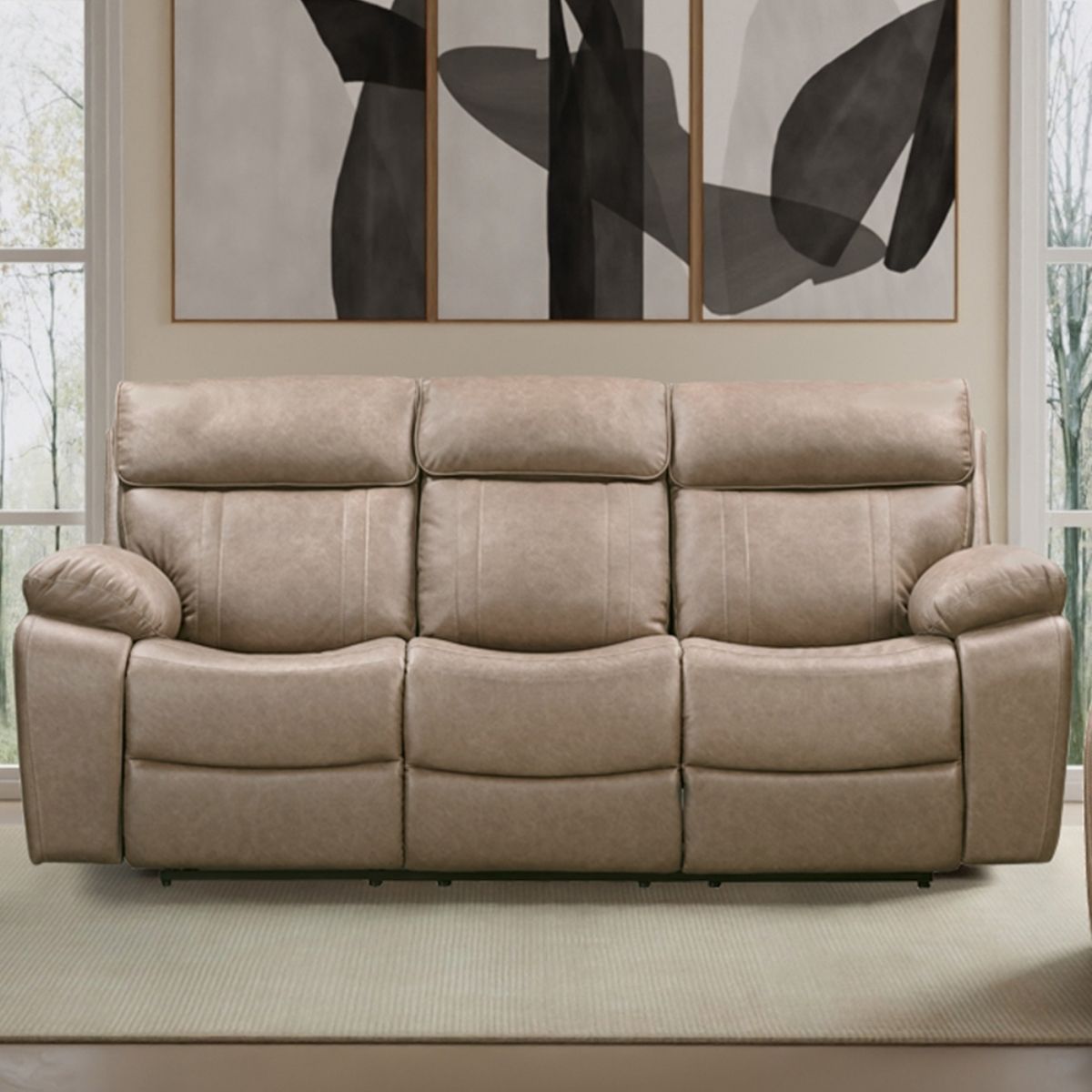 Theon - Manual Reclining Sofa, Loveseat And Recliner - Stokes Toffee