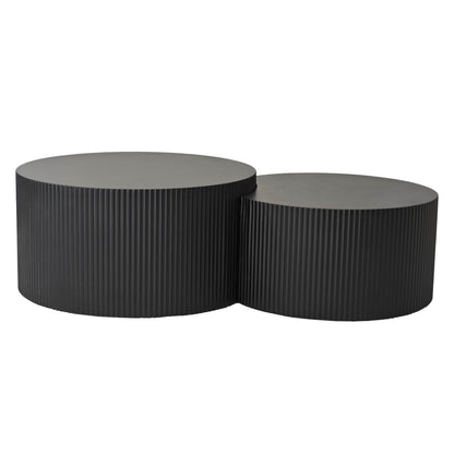 Wave Stripe Nesting Coffee Table (Set of 2)