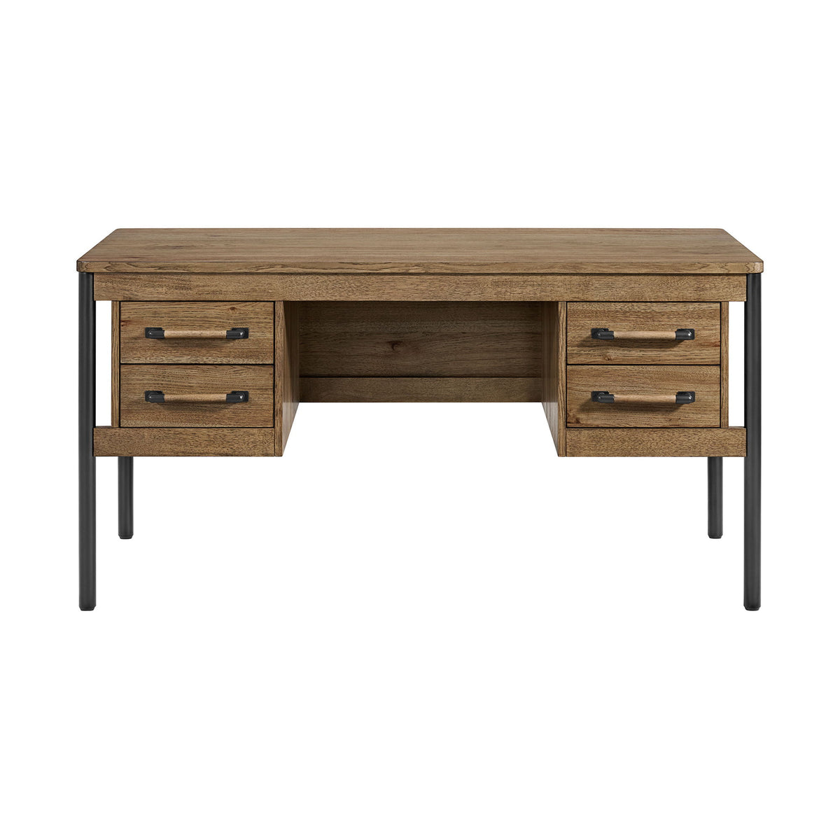 Norcross - 60" Half Ped Desk - Hickory