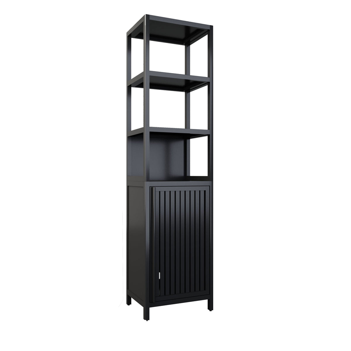 Storage Cabinet With Tall Tower, Multifunctional For Bathroom