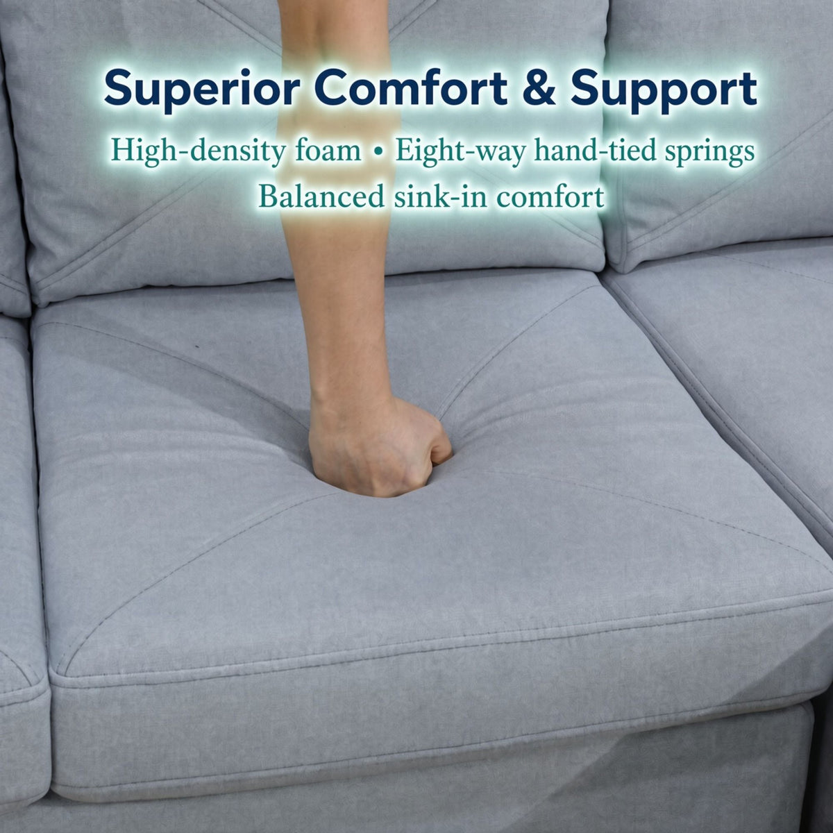 Modular L - Shaped Sectional Sofa 6 Seater 4 Piece Couch With Chaise