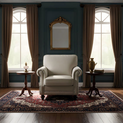 Upholstered Accent Armchair With Turned Legs For Living Room