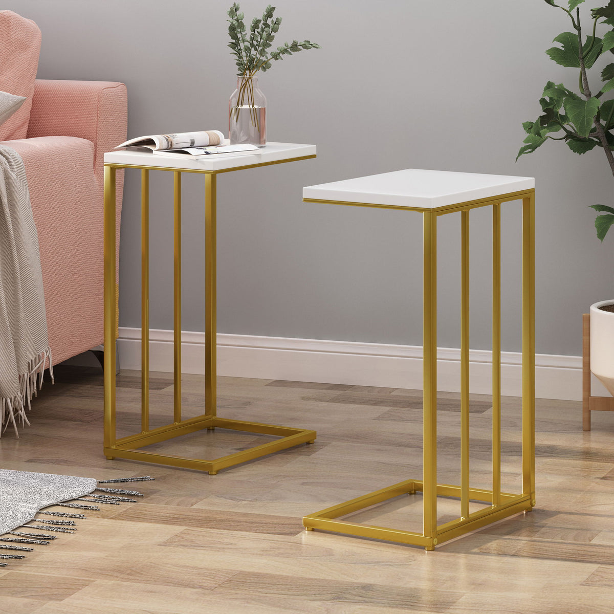 Modern Glam C - Shape End Table