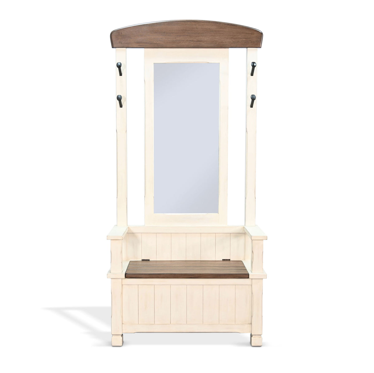 2537Mb - Hall Tree - Buckskin / Marble White