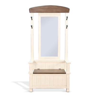 2537Mb - Hall Tree - Buckskin / Marble White