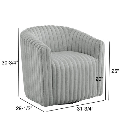 Alexa - Barrel Swivel Chair - Gray