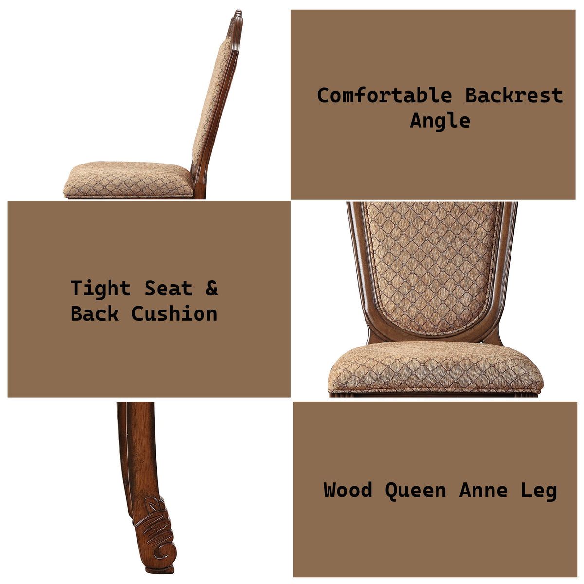 Chateau De Ville - Side Chair (Set of 2) - Brown / Cherry