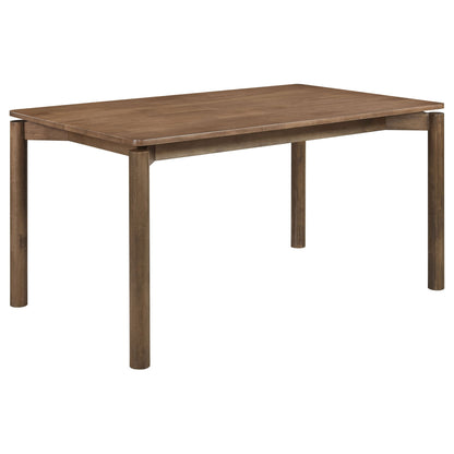 Svenstra - Rectangular Dining Table Set With Armless Side Chairs, Wood, Natural Walnut, 59 X 35.5 X 30 Inches