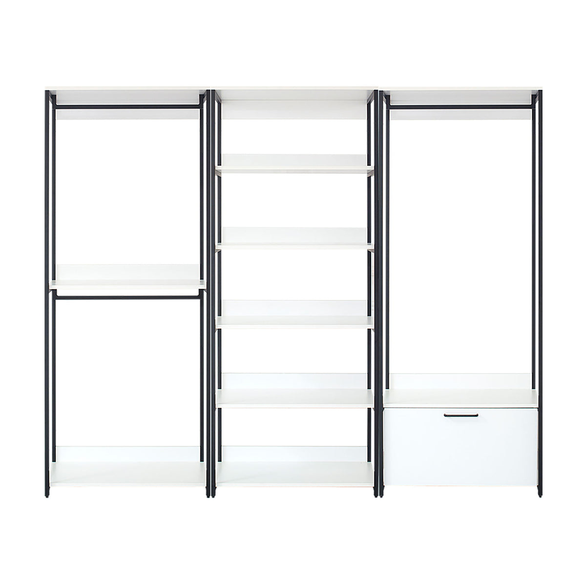 Fiona - Freestanding Walk-In Closet System - White - Wood