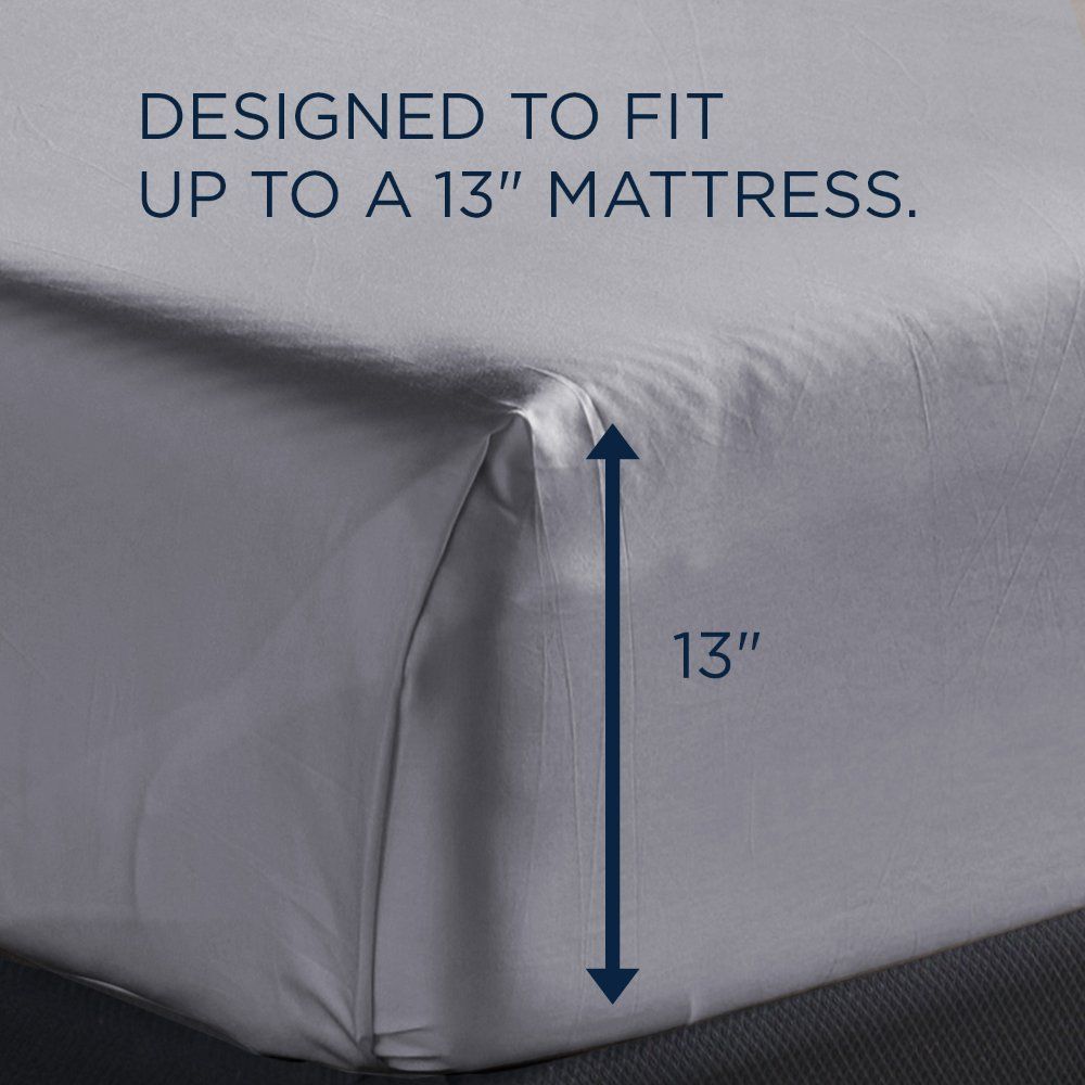 Linens - Tempur Luxe Egyptian Cotton Sheet Set - Silver Mist