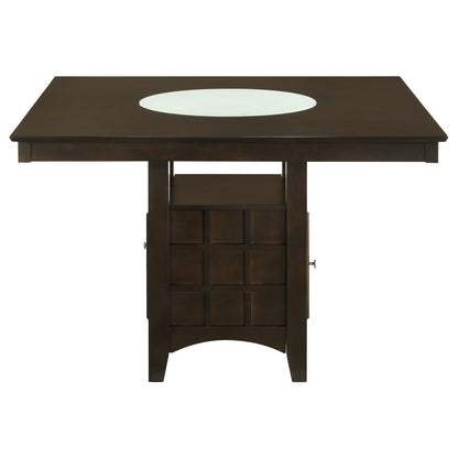 Tolland - Counter Height Dining Table With Storage Pedestal - Cappuccino