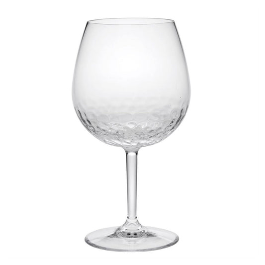 Tritan - Leadingware Unbreakable Wine Glass Set With Hammer Design Bpa Free Plastic, 22Oz - Clear