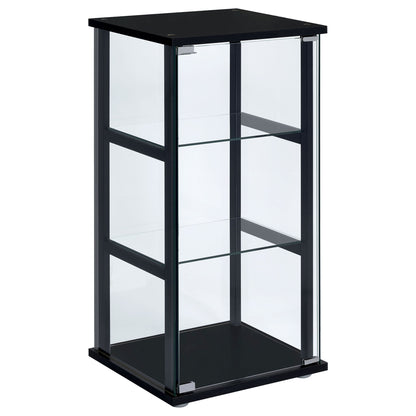Callie - 3 Shelf Curio Cabinet - Black