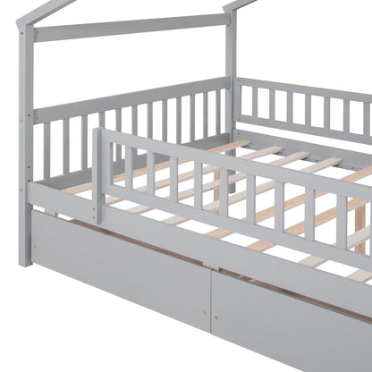 House Bed With 2 Drawers