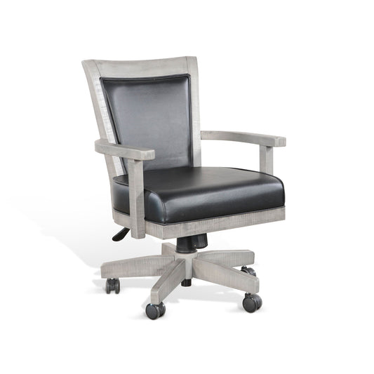 Alpine - Game Chair With Casters, Cushion Seat & Back - Gray