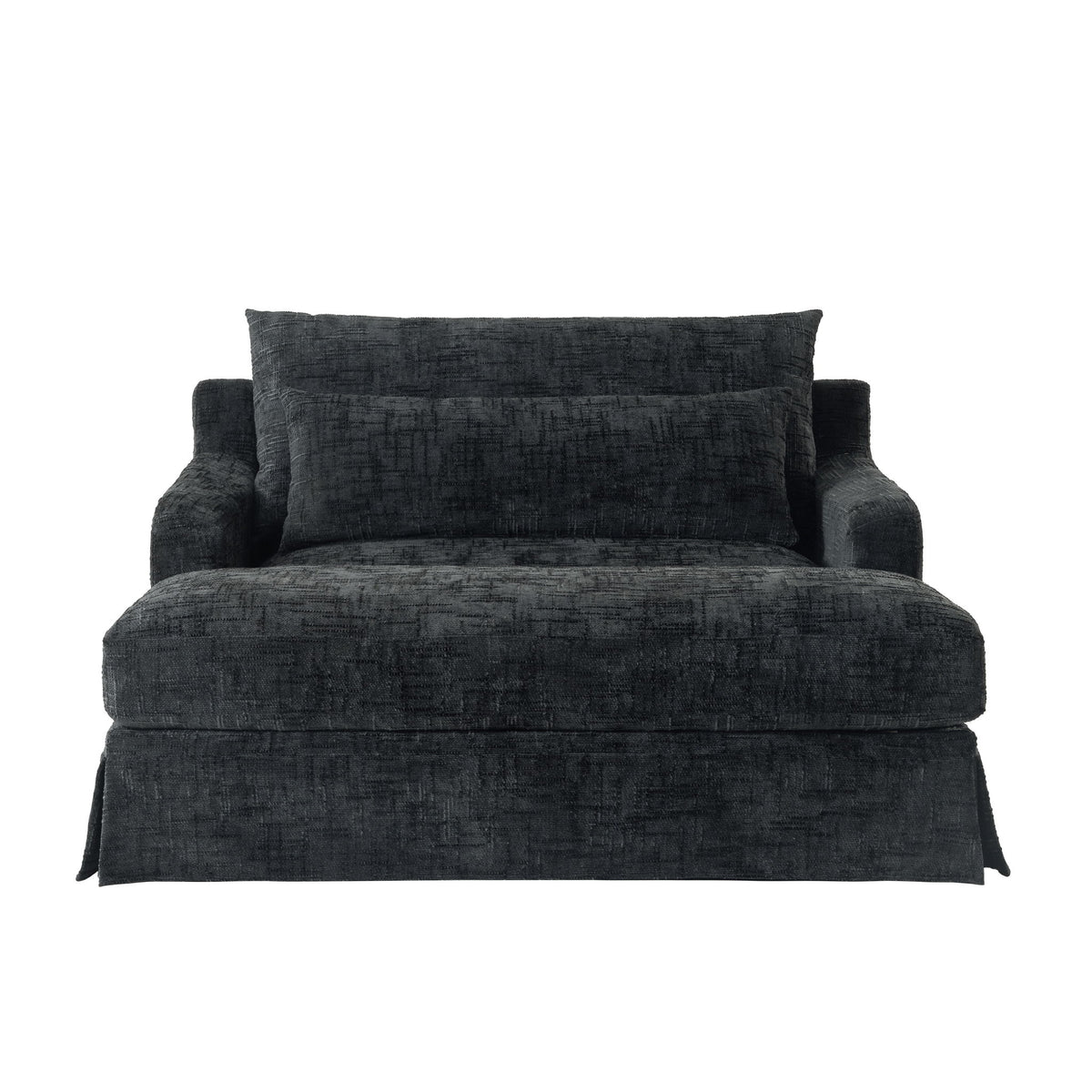 Sofa Bed Loveseat With Textured Surface And 2 Cushions