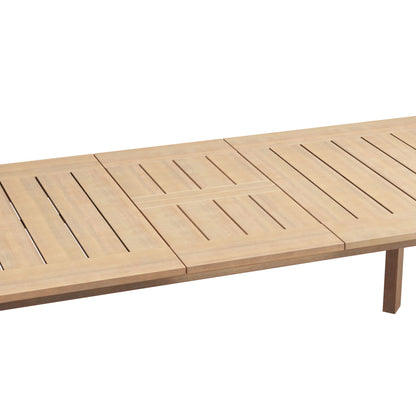 Wesley - Patio Dining Table With Self Storing Leaf - Light Brown