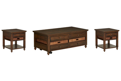 Cottage Lane - Rectangular Lift Top Cocktail Table Set