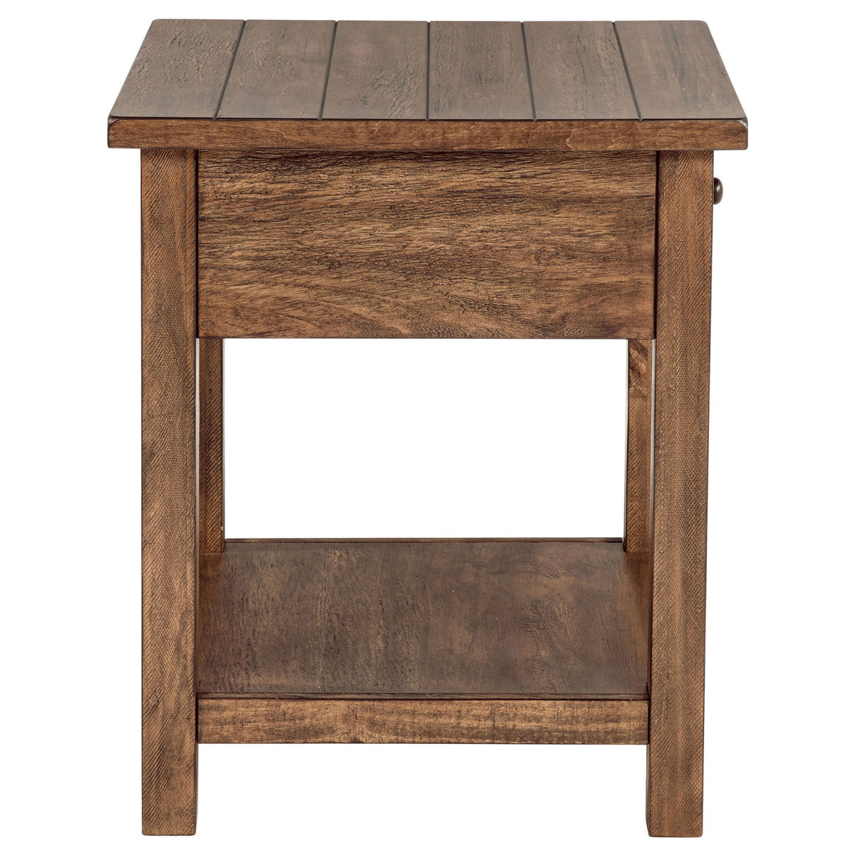 Castleton - 1 Drawer Wood End Table With Shelf