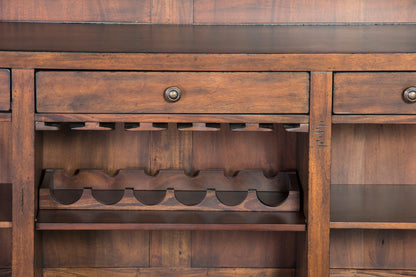 Tuscany - Farmhouse Wood Home Bar - Vintage Mocha
