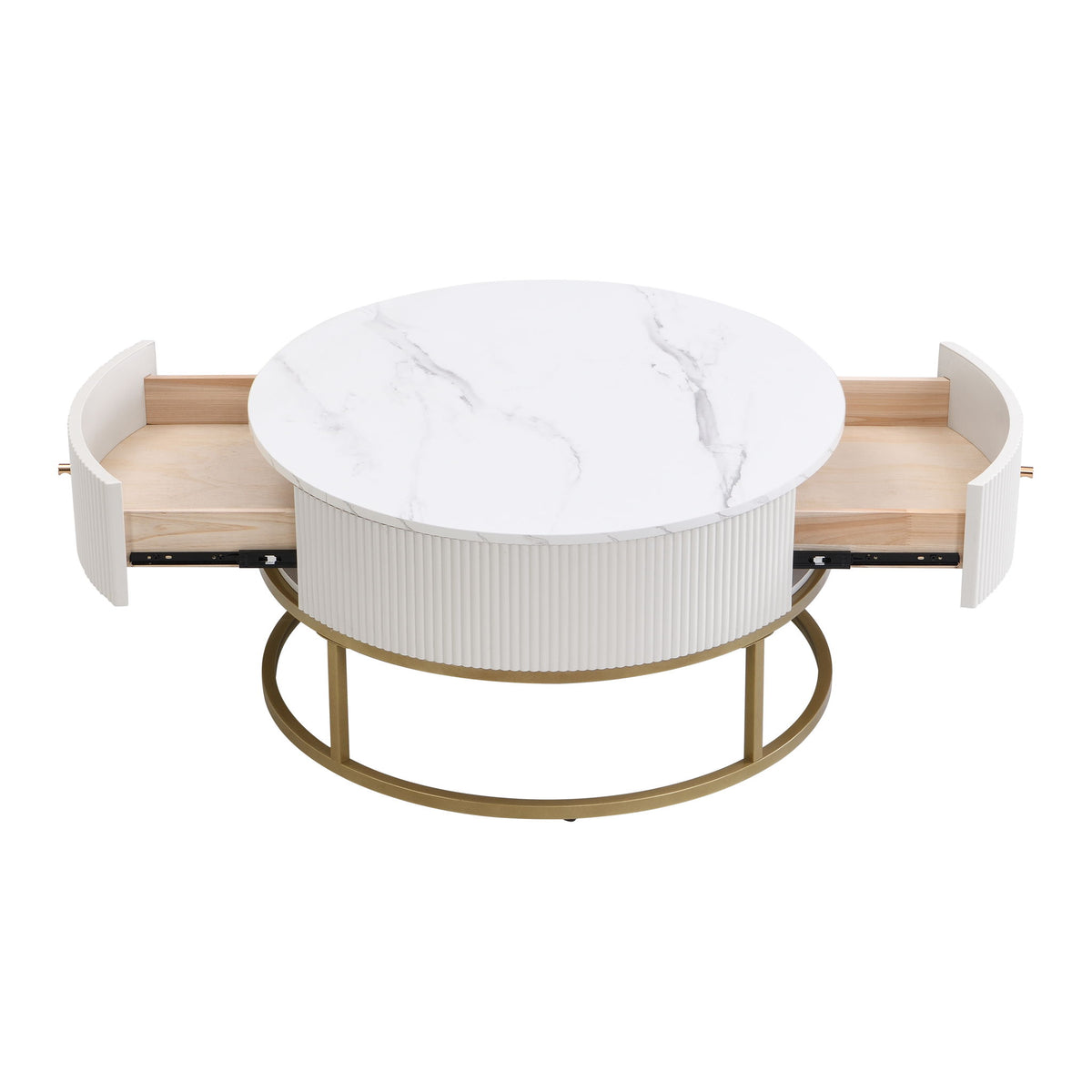 Modern Round Table With Drawers