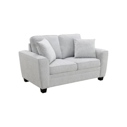 Ashbury - Loveseat With 2 Pillows - Soft Gray